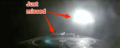 Video Shows The Moment SpaceX Just Misses Landing After